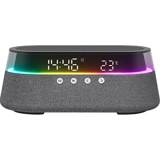 Акустическая система BBK BTA1212, 10Вт, LED, часы, б/п зарядка, черный