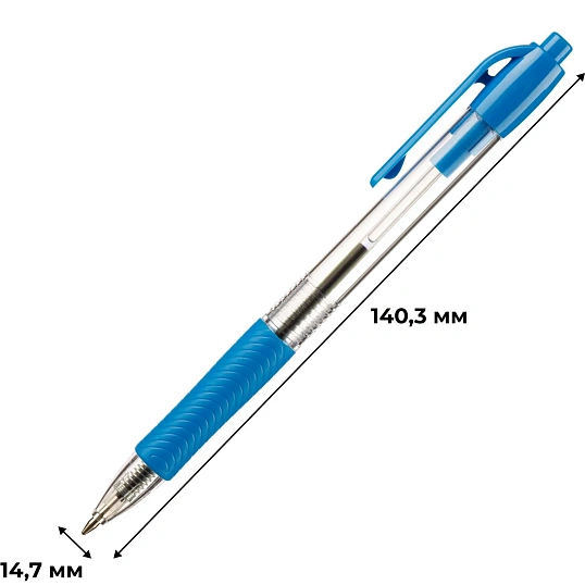 Ручка шариковая автомат. Deli Every, EQ60-BL,син,пул нак.0,7мм