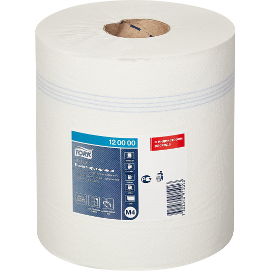 Бумага протирочная д/держ.Торк М4 с ЦВ 1сл.771л/рул. 6рул/уп 120000