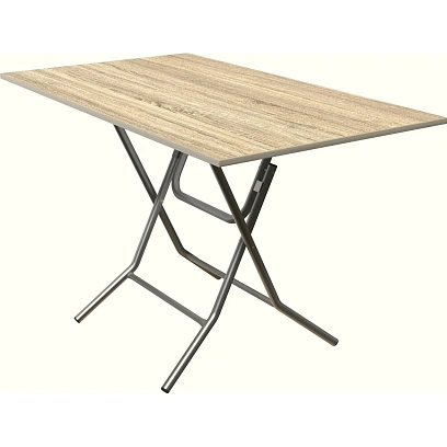 Стол обеденный Ривьера (1200х700), П1.66.15, h750, металлик, дуб сонома