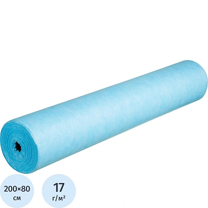 Простыня в рулоне 200x80, голубой, Комфорт, 75 шт/рул, 600-497