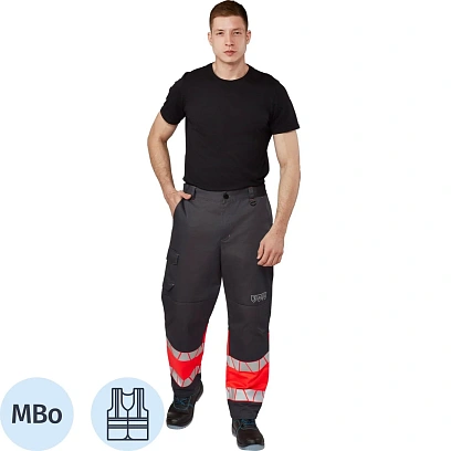 Брюки летние мужские Равелин красн./графит (р.64-66) 182-188