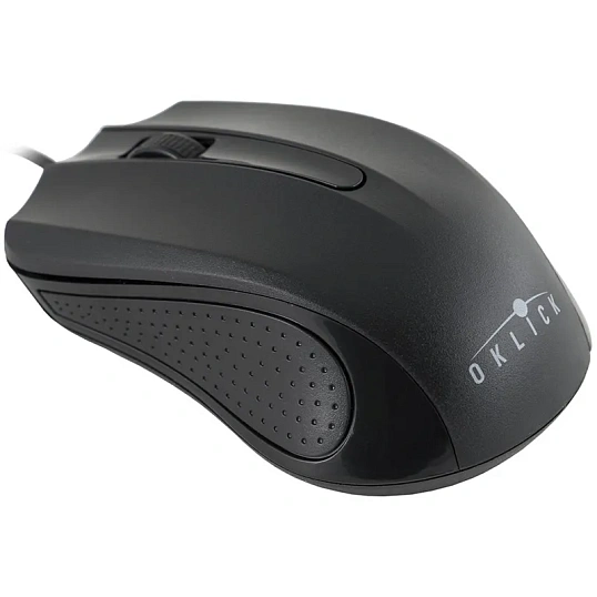 Мышь компьютерная Oklick 225M черный оптическая (1200dpi) USB (2but)