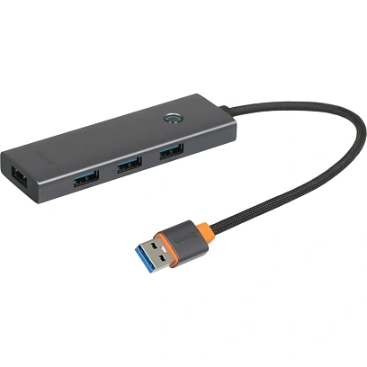 Разветвитель USB Baseus UltraJoy 4-Port Sp.Grey USB-A-3.0+C B0005280B811-09