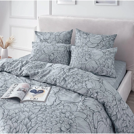 Постельное белье 2сп Макси  Бязь (нав.70х70-2шт),Twilight peonies