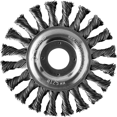 Корщетка для УШМ ЗУБР Профи d125х22.2мм, дисковая, крученая (35190-125_z02)