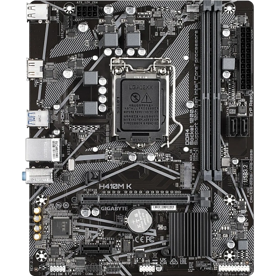Материнская плата Gigabyte H410M K 2.0 1.0 H410, LGA1200, 2xDDR4, MATX