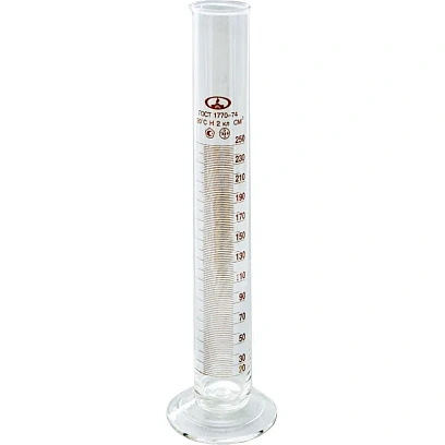 Цилиндр 1-250-2 с нос. и стеклян. основанием 10004304 2шт/уп