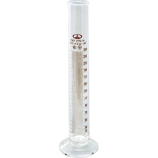 Цилиндр 1-250-2 с нос. и стеклян. основанием 10004304 2шт/уп