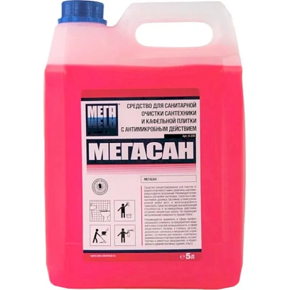 Профхим сантех кисл конц. д/уборки сантехники,с дез-эфф МЕГА/МЕГАСАН,5л