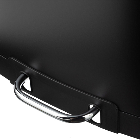 Ведро мусорное с педалью и доводчиком Luscan 12л,черное,прямоуг,металл