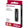 Портативный SSD Transcend 512Gb, USB 10Gbps, Type-C/Type-A, Черный