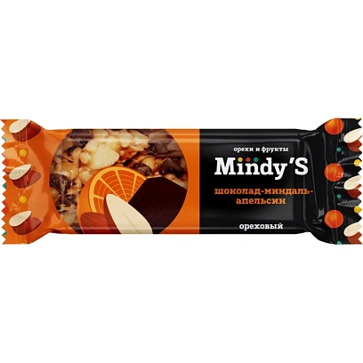Батончик Mindy's Шоколад-Миндаль-Апельсин, 30штx35г