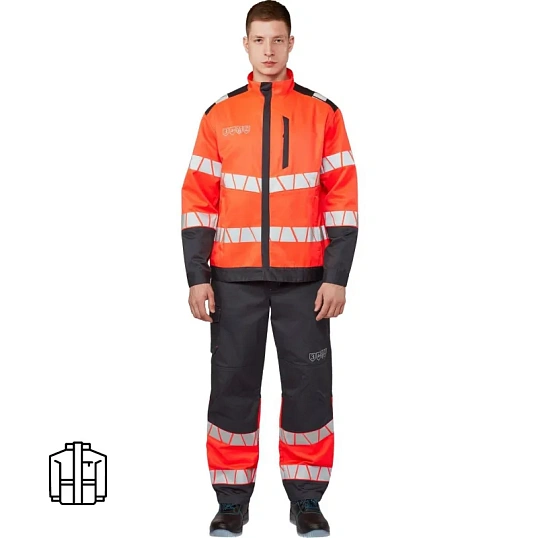 Куртка летняя мужская Равелин красн./графит (р.60-62) 170-176