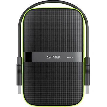 Портативный HDD Silicon Power Armor A60 2 TB USB 3.2, черный, пластик