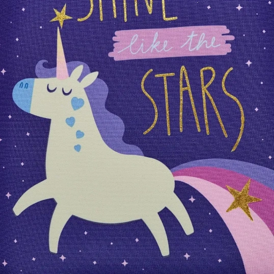 Ранец Basic Единорог Shine меняет цвет, 2 отд., эргоном. Спинка