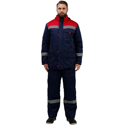 Костюм рабочий зимний муж з31-КПК син/красн (р.48-50) 170-176 (Арсенал-СП)