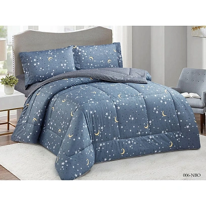 Постельное белье Евро сатин 130г/м2(нав.50х70-2) серый,32/006-NBO