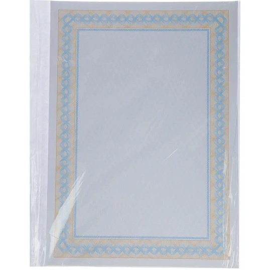 Сертификат-бумага А4 Attache 50 шт/уп  сине-оранжевая рамка ID3