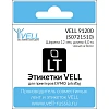 Картридж бумажн Vell VL-D-91200(12мм,чер на бел)д/LetraTagLT-100H,vell91200