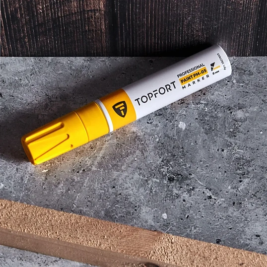 Маркер лаковый TOPFORT Paint 8 мм желтый