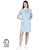 Халат для горничных и уборщиц жен.У28 ХЛ голубой 46 (158-170)