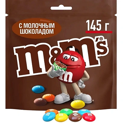 Драже M&M`s c молочным шоколадом, 145г, 1456721