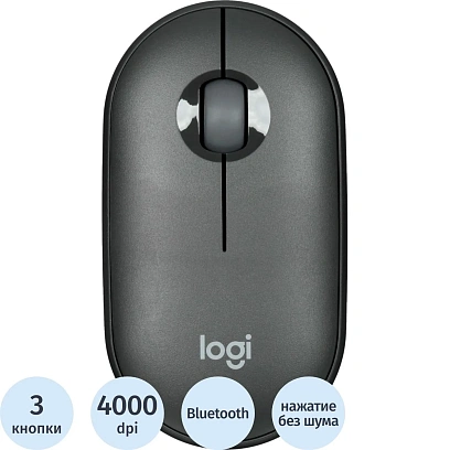 Мышь компьютерная Logitech Pebble 2 M350S граф.4000dpi silent(910-006988)