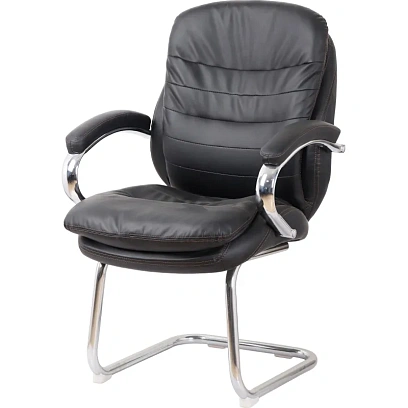 Конференц-кресло BN_SH_EChair-515V PU кожзам черный, хром