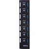 Разветвитель USB  HS006 выключатель/USB 3.0x7/черный
