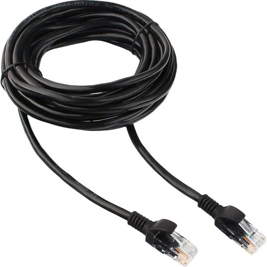 Патч-корд UTP Cablexpert PP12-5M/BK кат.5e, 5м, чёрный