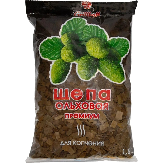 Щепа для копчения ольховая Grillkoff Премиум ,1,5 л., 110