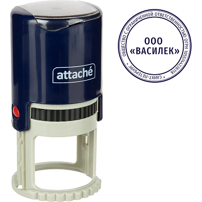 Оснастка для печати круглая Attache R40 синяя 9140