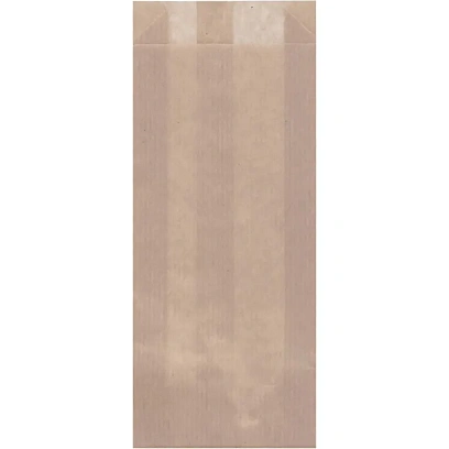 Пакет бумажный  80x20x200 мм,  40 гр/м2, крафт, коричневый, 2000 шт/уп