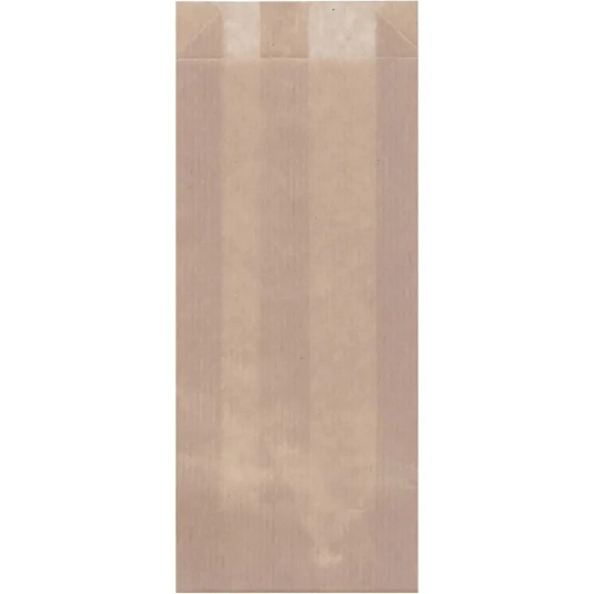 Пакет бумажный  80x20x200 мм,  40 гр/м2, крафт, коричневый, 2000 шт/уп