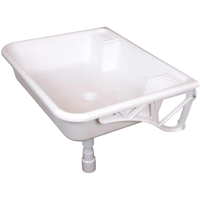 Раковина дачная (410х495х140) с кронштейнами и сифоном