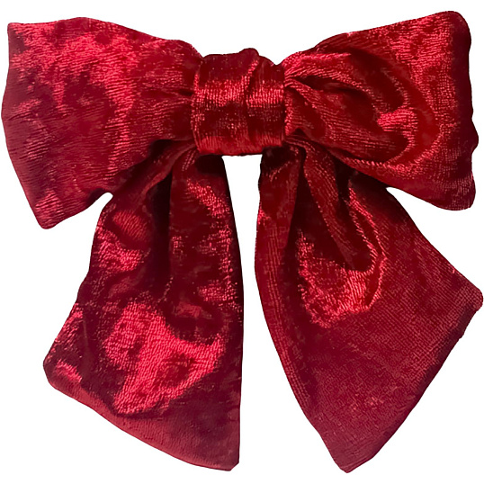 Бант из полиэстера, красный, 2 штуки, 13х12,5х2см, 98163