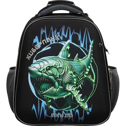 Ранец Комус Класс Basic Киберпанк Акула, 2 отд, эргоном. спинка