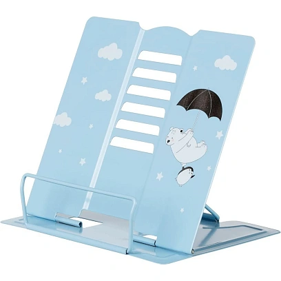 Подставка для книг Пингвин и мишка,металл,19x15,5x20 см,7 настроек