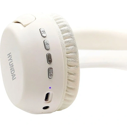 Наушники Hyundai H-HP101 белый, накладные, bluetooth