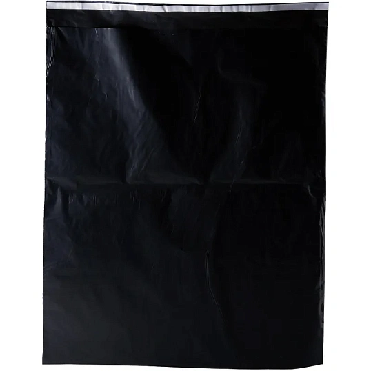 Корд курьерский пакет,без печати,без кармана,черн.,500х600+40,40мкм,50шт/уп