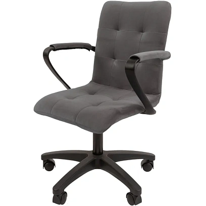 Кресло VT_Chairman 030 Россия ткань Т-55 серый, пластик