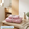 Набор полотенец махровых Luscan/бордюр 450г/м2, 50x90/70x140, розовый