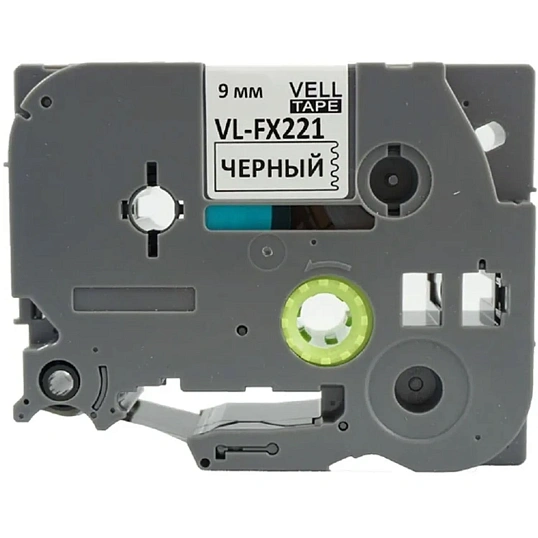 Картридж (лента) Vell VL-FX221 (Brother TZE-FX221, 9 мм, ч/б) для PT 1010