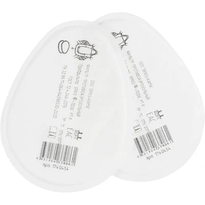 Предфильтр противоаэрозольный БРИЗ-1006 P1 R, 2шт/уп