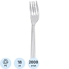 Вилка одноразовая прозрачная, 18 см, ПС 2000шт./кор