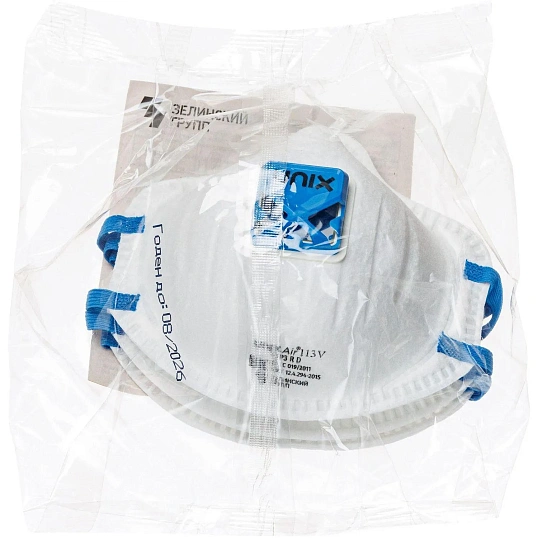 Полумаска фильтрующая UNIX Air 113V FFP3 R D 3шт/уп