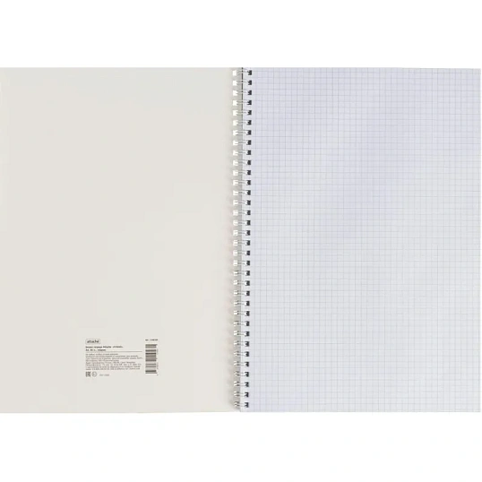 Тетрадь общая Attache Cristal,80л,клет,А4,спир,обл.мел.карт