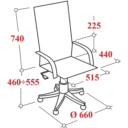 Кресло VB_EChair-508 TTW сетка/ткань/кожзам  черный хром