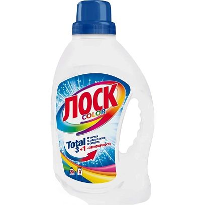 Гель для стирки ЛОСК Гель Колор 1,3л д/цветного белья 20стир